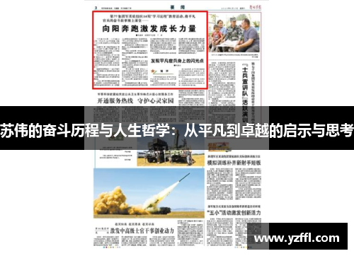 苏伟的奋斗历程与人生哲学：从平凡到卓越的启示与思考